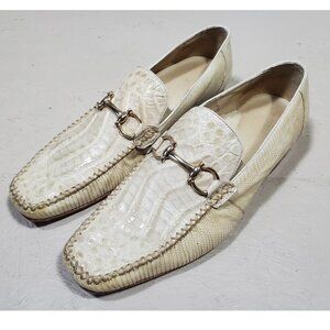 Belvedere Italo 1010 Crocodile & Lizard Leather Horsebit Loafers w/ Box | 8.5M
